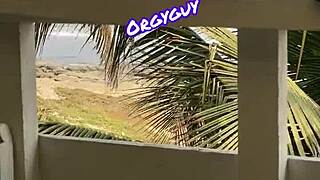 Pussy View At Beach Resort Outdoor Flash!