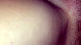 Teen blonde inserts cucumber in tight hole