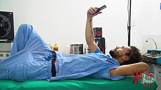 Brunette Eats Huge Cock