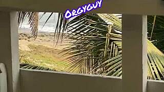 Pussy View At Beach Resort Outdoor Flash!