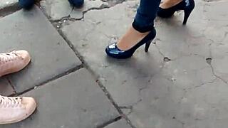 Beautiful princess in stylish slippers