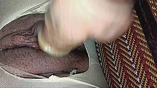 I tore the stockings and stuffed my cock into her tight pussy