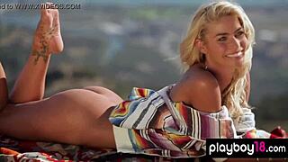 busty australian lisa seiffert poses outdoor showing hot body