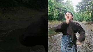 andrea and migz get wild in outdoor chubby fun