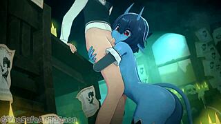 Spooky Blowjob Scene in Anime Hentai