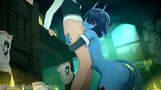 Spooky Blowjob Scene in Anime Hentai