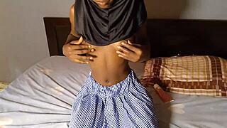 Ebony With Small Boobs Takes Massive Horse Cock