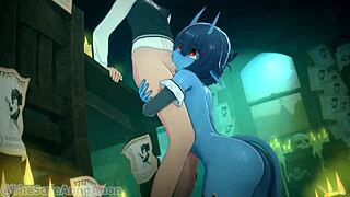 Spooky Blowjob Scene in Anime Hentai