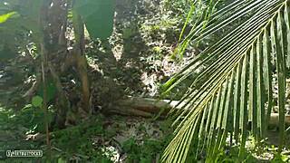 Specific A Naked Girl Photographed in Wild Amazon Jungle During Outdoor Voyeur Session