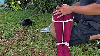 ever thought about tickling her dirty outdoor socks while she’s bound and looking so beautiful?