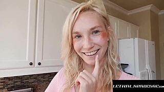 Super Hot Blonde Visits Her Boss's House