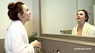 Claudia takes you under the shower for some wet fun