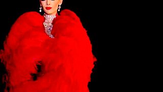 skinny blonde milf miranda strips in slutty burlesque outfit