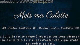 Put on my panties for french femdom sissification audio joi cei