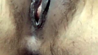 Indonesian girl teases tight pussy with slow finger play