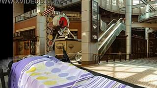 Teasing Sex Preview In Shopping Mall With Natural Tits