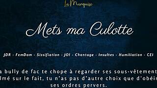 Put on my panties for french femdom sissification audio joi cei