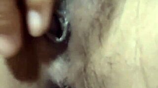 Indonesian girl teases tight pussy with slow finger play