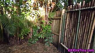 Petite Booty Teen 18+ Gets Railed Hard Outdoors