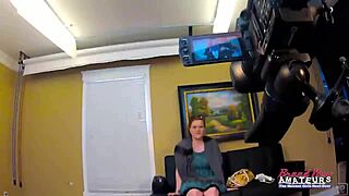 Watch Carolyn finger her shaved pussy and deepthroat that cock?