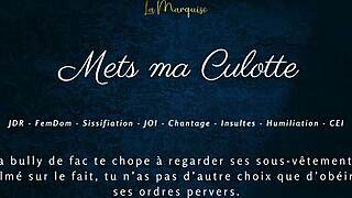 Put on my panties for french femdom sissification audio joi cei