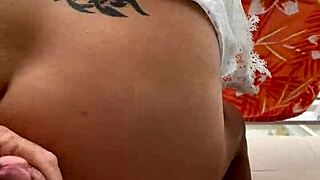 Masturbating with Lisa on balcony