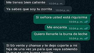 WhatsApp chat with my friend oscar's boss, i fuck her again... oops