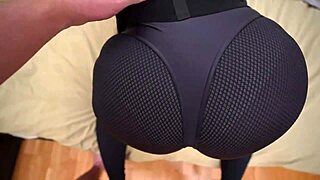 Step sister's tight workout leggings on big ass make me horny