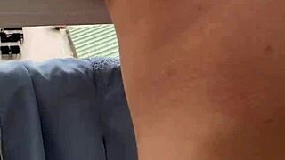 Masturbating with Lisa on balcony