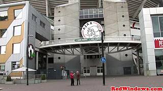 Inked Goth Prostitute Spoils Amsterdam Tourist With Oral Pleasures