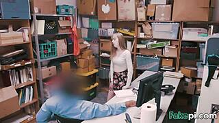 young shoplifter dolly leigh faces consequences in the storage room
