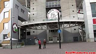 Inked Goth Prostitute Spoils Amsterdam Tourist With Oral Pleasures