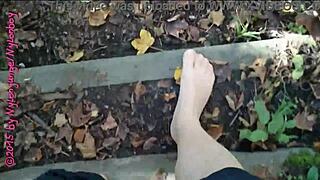 i flashed my nylon feet in the public forest walk