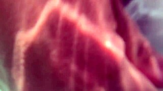 Descriptive Underwater Creampie with Dildo in Shaved Babe's Pussy Close Up