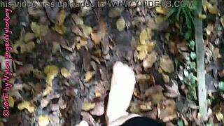i flashed my nylon feet in the public forest walk