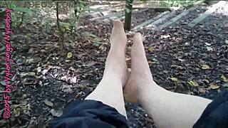 i flashed my nylon feet in the public forest walk