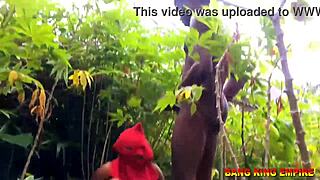 Hot Butties Get Wild in Bush Sex Adventure. Ebony Riding Action Heats Up Outdoors.