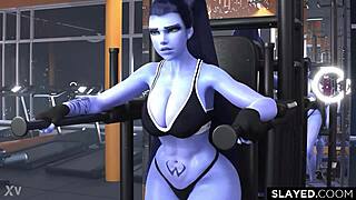 Widowmaker gets wild blowjob and creampie with monster cock 😈