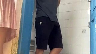 Did the boss lady trick the plumber just to get alone in the bathroom?