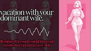 Girl tempts with feminization roleplay