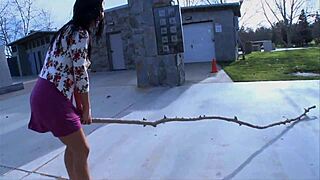 The slutty brunette secretary gets fucked at work