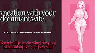 Girl tempts with feminization roleplay