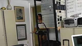 Hardcore Interracial Deep Throat Action by Petite 18+ Blonde Teen on Sofa during Casting