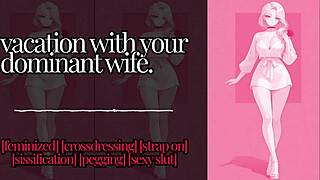 Girl tempts with feminization roleplay