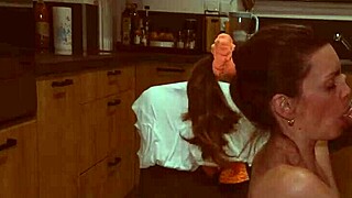 Kitchen Counter Action with Wild Couple in Heat