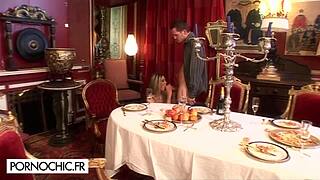 threesome with vanessa gold, she's got those tits and stockings