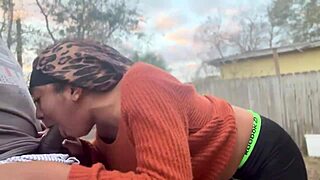 family drama unfolds as stepdad’s bbc sneaks out with petite 18+ stepsister for outdoor doggystyle assfucking