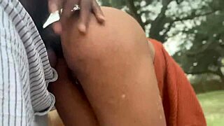 family drama unfolds as stepdad’s bbc sneaks out with petite 18+ stepsister for outdoor doggystyle assfucking