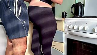 stepson slams pregnant stepmom in wild creampie