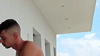 fooling around with tommy cabrio on the balcony as neighbors stare